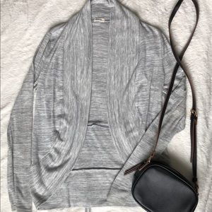 Light grey cardigan with back tie detail